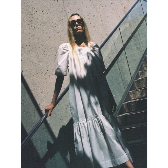 Rodebjer Donya Cotton Nap Dress in White Size Small S - Picture 4 of 4